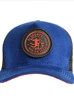 Boné Trucker Camurça Azul